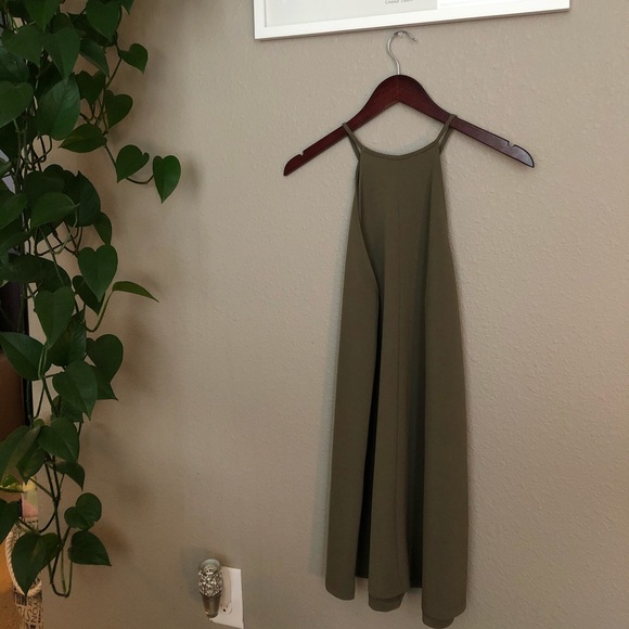 F21 | Sage High Neck Mini Dress - Picture 3 of 6